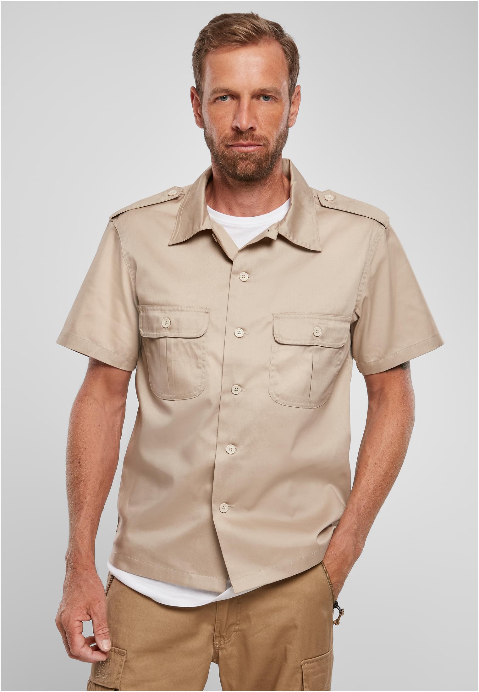 Short Sleeves US Shirt Beige S