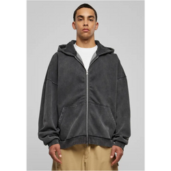 Heavy Stone Washed 90s Zip Hoodie - Urban Classics