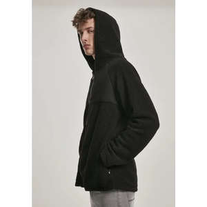 Hooded Sherpa Zip Jacket Light - Urban Classics