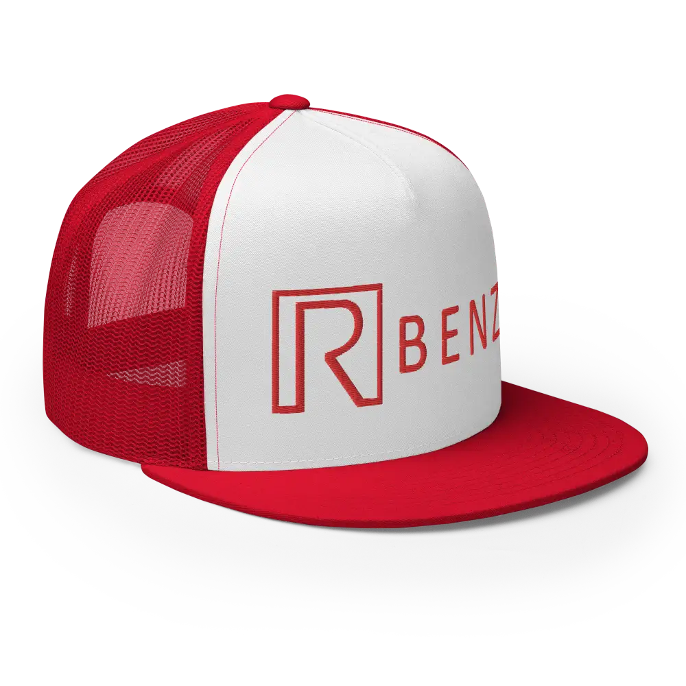 R-benz Red White Trucker Cap